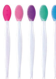 Silicone double sided lip brush